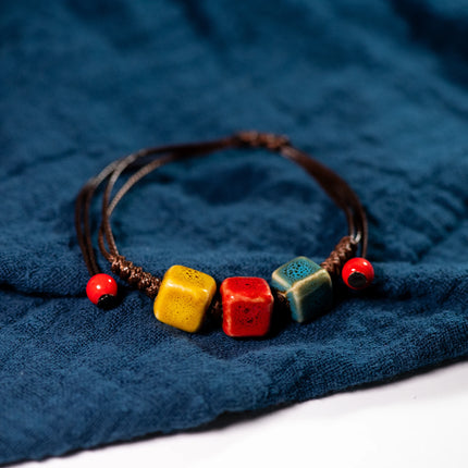 Love stone women's ceramic bracelet Female hand-woven couple small wholesale jewelry #5347