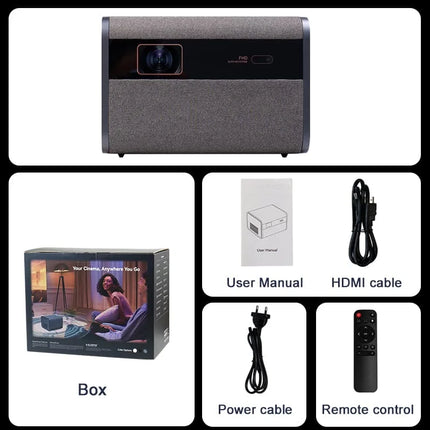 Huaweishi-J10 LED Projector, 1920x1080P, Autofocus, 4K, HD Video, Outdoor Mobile Phone, Android Smart Home Theater, New