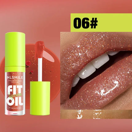 Hydrating Lip Glaze Plump Lips Oil Pearlescent Mirror Lip Gloss Clear Lipstick Lip Tint for Lips Care Moisturizing Lipgloss