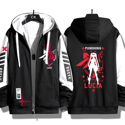 Game GRAY RAVEN：PUNISHING Gray Raven Print Hoodie Zip Up Coat Men's Hoodie Autunm Winter Man Hoodie Men's Sweatshirt