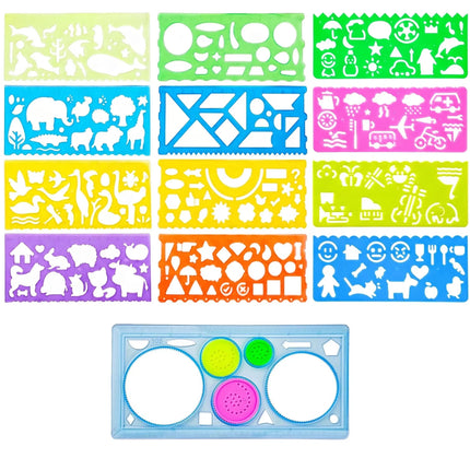 Geometry Spirograph Drawing Stencil Set Painting Template Ruler Art Craft Creative Children Kids Educational Toy Girls Boys Gift
