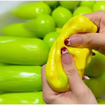 Handmade Crispy Lemon Stress Ball Squeeze Toy Color-Changing Fruit Crunchy Squishy Fidget Ball ASMR Sensory Stress Relief Toy
