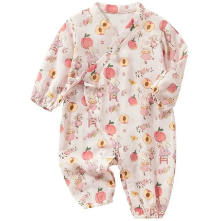 Baby Boys Girls Jumpsuit Clothes Newborn Muslin Bamboo Cotton Long Sleeve Romper Infant Autumn Spring Clothes 0-24M