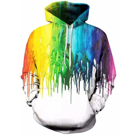 Newest Rainbow Graffiti 3D Printed Man Women Fashion Y2K Hoodie Oversized Streetwear Pullovers Hooded Sweatshirts Kids Clothing