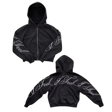 European and American new winter y2k simple and loose street wear letter printed hoodie for both men and women