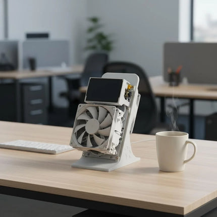 YYSLuping Mini Home Miner 3.5-inch Big Screen High Hashrate Low Noise Crypto ASIC Mining Machine with Back Fan Equipped desk fan