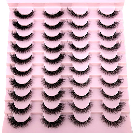 2023 New 20 pairs natural long 3D mink false eyelashes fake lashes makeup kit Mink Lashes extension eye lashes short eyelashes
