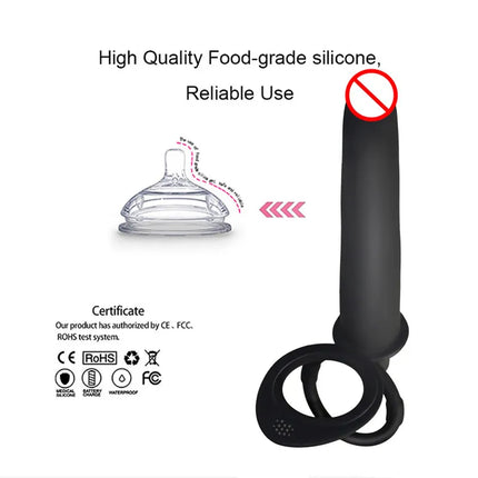 Double Penetration Anal Plug Dildo Butt Plug Vibrator For Men Strap On Penis Massage Vagina Plugs Adult Sex Toys For Couples 18+