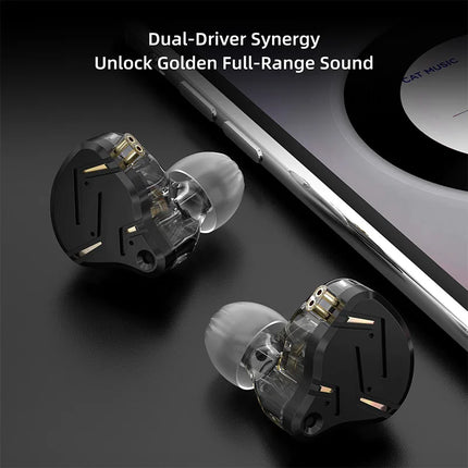 KZ ZST PRO X Dual Flagship Drivers In Ear Earphones Deeper Bass HiFi Headphones Dual-Driver Synergy Detachable Cable Headset