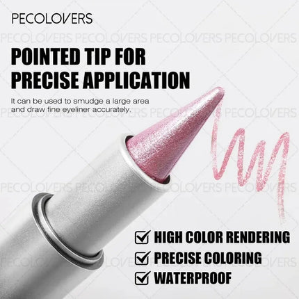 1 Pc Monochromatic Glitte Shiny Eyeshadow Pen & Eyeshadow Stick, Beautiful Eye-cathing Eye Makeup Look, Perfect Gifts