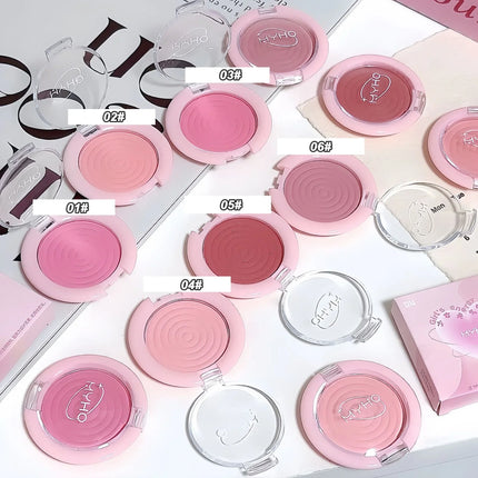 1Pc Monochrome Blush Face Mineral Pigment Peach Orange Nude Pink Matte Natural Blush Contour Shadow Cheek Blusher Cosmetics
