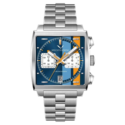 2025 Specht&Sohne Mens Watches Top Luxury Brand Blue Quartz Watch Stainless Steel Japan VK63 Chronograph Waterproof Wrist Watch