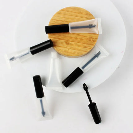 10-200pcs Empty 5ml Plastic Mascara Tube Soft Tube Eyelash Growth Liquid Bottle False Eyelash Glue Container Makeup tools