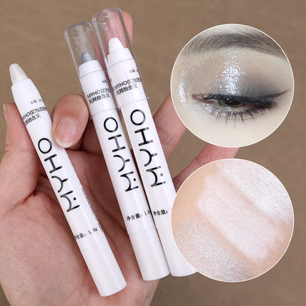 Waterproof Glitter White Eyeshadow Highlighter Pencil Long-lasting Brighten Lying Silkworm Pearlescent Silver Korean Eye Makeup