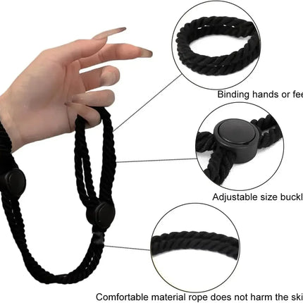 Adjustable Rope Handcuffs Bracelet Bondage Sex BDSM Slave Bondage Role Play Flirting Fetish Adult Sex Toy Rope Women Games