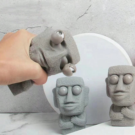 New Funny Easter Squeezing Blowout Rock Man Fidget Toy Vent Sloth Hide Seek Stress Relief Squishies Doll Stress Busting Kid Gift