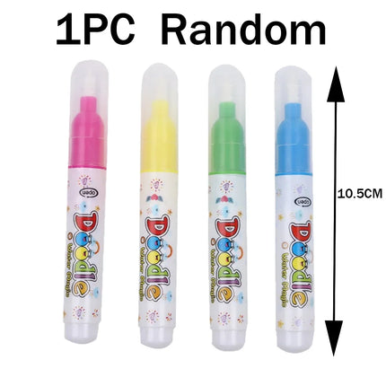 Cartoon Magic Water Drawing Book with Water Pen Reusable Coloring Book Early Learning Educational Graffiti Toy for Kids