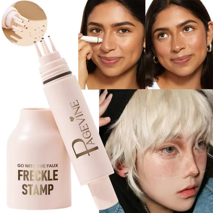 Facial Freckle Stamp Pencil Natural Make Up for Freckles Dark Spots Moles Concealer Feminine Contour Waterproof,not Easy To Fade
