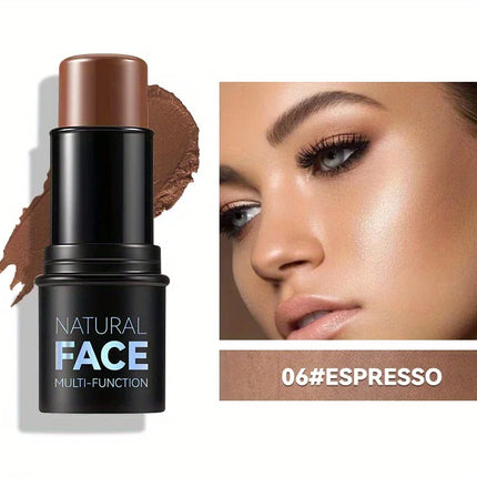 Cream Contour Sticks,Shades with Highlighter & Bronzer & Blush, Non-greasy and Water-resistant Face Contouring Pen