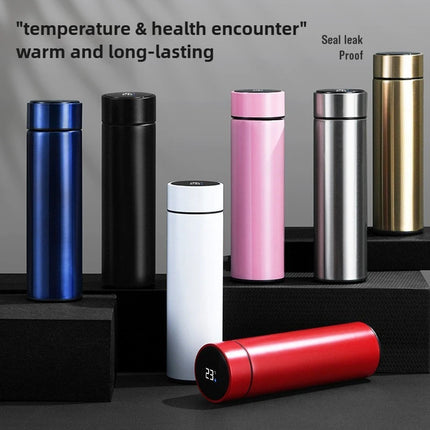 500ML Temperature Display Thermos Cup Stainless Steel Divided Thermos Bottle Outdoor Vacuum Insulated Cup Father's Day Gift