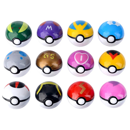 12 Pcs/Set Pokemon Pikachu Pokeball Action Figure Game Poke Ball Model Anime Figure Dolls Children Birthday Gift Toys