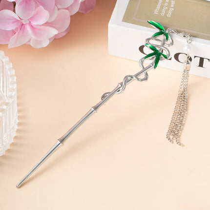Serpentine U-Shaped Hair Stick Hairpin Snake Butterfly Tassel Hair Stick New Coiled Hair Alloy Women Jewelry Hair Accessories