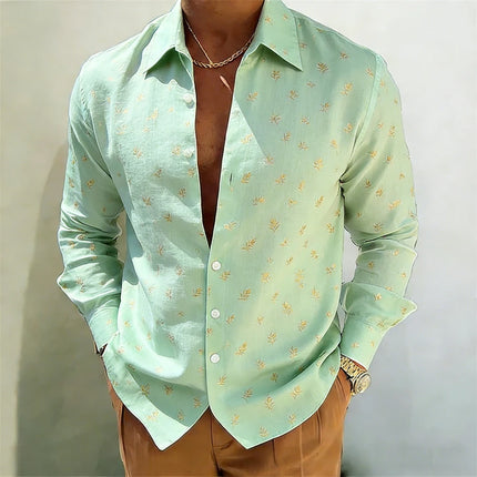 2026 Men's Linen HD 3D Printed Shirt Casual Long Sleeve Button Designer Shirt Hawaiian Outdoor Wedding Party Clothes for Men