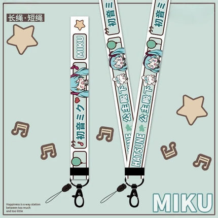 New Hatsune Miku film and television peripheral two-dimensional lanyard mobile phone key anti-lost wrist lanyard gift wholesale