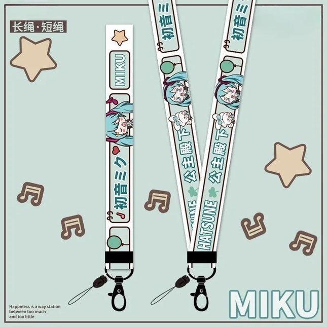 New Hatsune Miku film and television peripheral two-dimensional lanyard mobile phone key anti-loss wrist lanyard gift wholesale