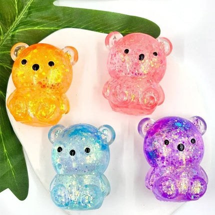 1pc Mixed colors Maltose Candy Bear Ball Slow Rise Slow Rebound Squishy. Stress Relief Soft Fluffy Kawaii Gift.