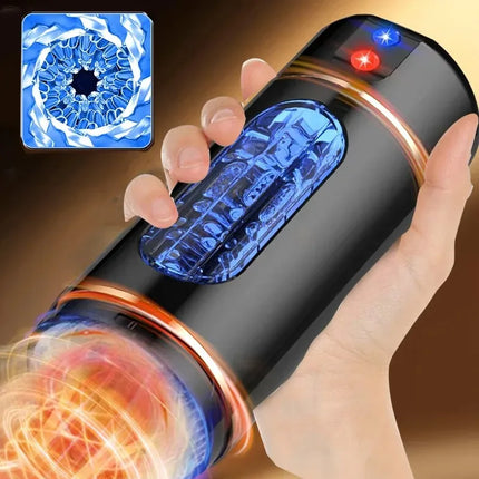 Intelligent Voice Automatic Male Sucking Masturbator Vibration Blowjob Machine Cup Sex Toys Adult for Men Masturbate Supplies 18