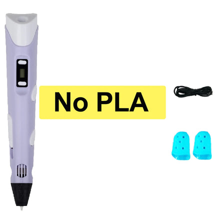 Kids 3D Printing Pen Adjustable Speed LED Display DIY Drawing Pens 3D PLA Filament Christmas Birthday gift for Boys and Girls