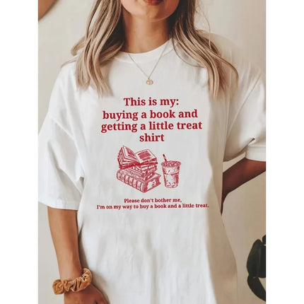 Stylish Women's Letter Print T-Shirt White Short Sleeve T Shirt Graphic Top Ladies Basic Clothing Women 90s Trend New Female Tee