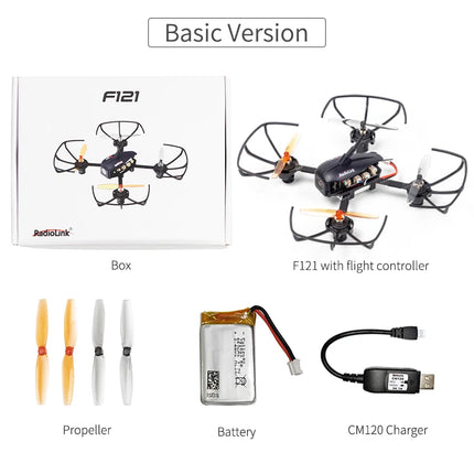 Radiolink F121 RTF FPV Racing Drone 121MM Mini Quad T8S Controller R8SM Receiver 3 Flight Mode for Education Outdoor/Indoor