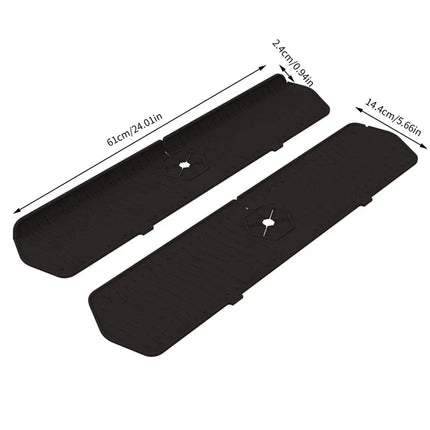 30/24 Inch Silicone Faucet Mat Sink Splash Guard Large Size Faucet Drain Drying Pad Countertop Protector for Bathroom Kitchen