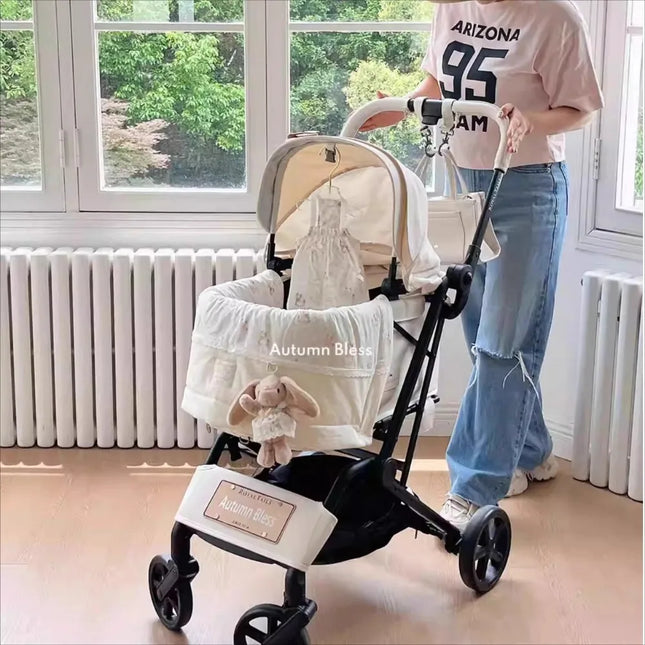 Super Soft Pet Dog Stroller Cover, Cozy Front Cover Keeps Out Dirt - For Pet Stroller, Soft Cotton Stroller Accessories With Bunny On