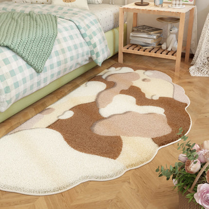 Fresh Style Living Room Decoration Green Carpet Thicken Plush Rugs for Bedroom Irregular Shapes Rugs for Bedroom Fluffy Soft Rug