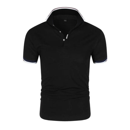 Men's Solid Color Polo Shirt 2026 Summer Casual Breathable Short Sleeve T-Shirt Youth High Quality Bussiness Slim Tees