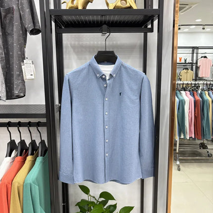 100% Cotton Corduroy Shirt - Green Long Sleeve M-4XL - Spring Autumn Slim Fit Candy Color Collection