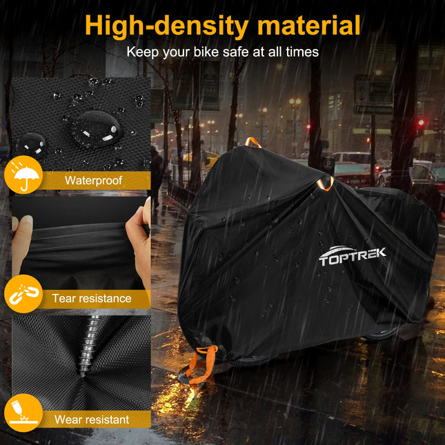 Toptrek Bicycle Cover Waterproof Protect Covers Outdoor Anti-UV Bikes Cover Rain Snow Windproof MTB Shed Dirt Bike Accessories