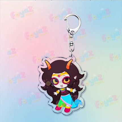 Cartoon Homestuck Keychain Accessories Bag Charms Dave Strider John Egbert Karkat Gamer Keyrings Jewelry Fans Freinds Gift