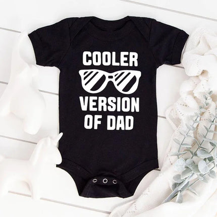 Funny Newborn Boys Girls Clothes Dad Letter Sunglasses Onesie Summer Casual Comfortable Crew Neck Baby Romper