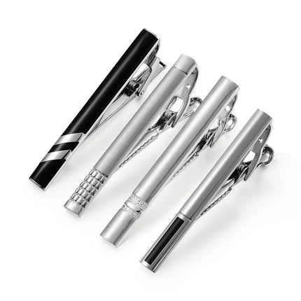 Tie Clip For Men Business Party Minimalist Tie Clips And Cufflinks To Man Shirt Gift Box Jewelry Men's Cuff Man Fashion Lawyer