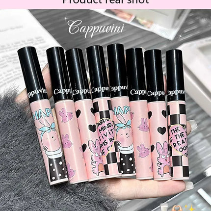 Four Color Happy Rabbit Water Gloss Lip Glaze Set Light and Smooth Texture Moisturizing Easy to Color Lip Gloss Lipstick
