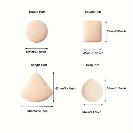 5pcs Portable Foundation Powder Puffs Drop Shape Beauty Makeup Sponge Blender Travel Women Makeup Tools