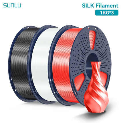 SUNLU 3KG 3D Printer Shiny Silk PLA Filament 1.75mm 1000g 3D Printer Neatly Wound 3D Filament for 3D Printer& 3D Pen