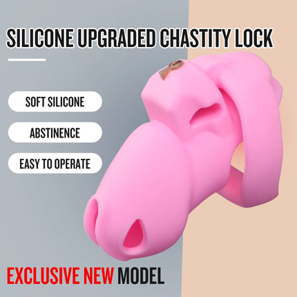 Pink Eagle Eye Silicone Chastity Cage, 2 Sizes, Comfort Breathable Chastity Device for Men
