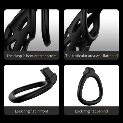 Adult Toys for Male Penis Lock Chastity Cage with 2 Keys And 3 Rings For Men Comfortable And Breathable Cock Ring Penis Sex Toys