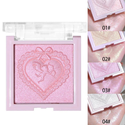 Love Angel High Gloss Powder Highlighter Makeup Palette Peach Fairy Glitter Body Bronzer Highlight Contour Illuminator Makeup