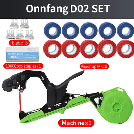 Onnfang Garden Hand Tying Machine Plant Lightweight Garden Tools Plant Tape tool for Vegetables Grapes Tomatoes Cucumbers Garden